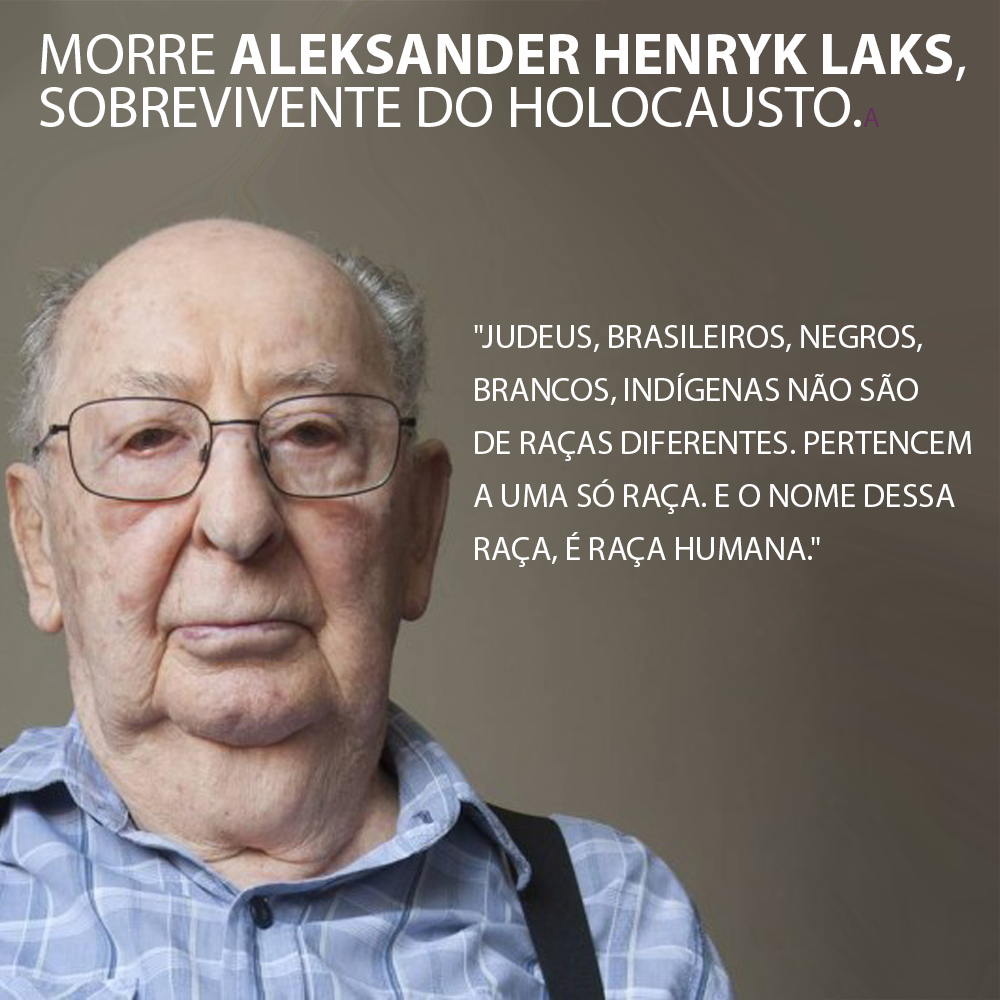 Sobrevivente do Holocausto, Aleksander Henryk Laks, morre no Rio