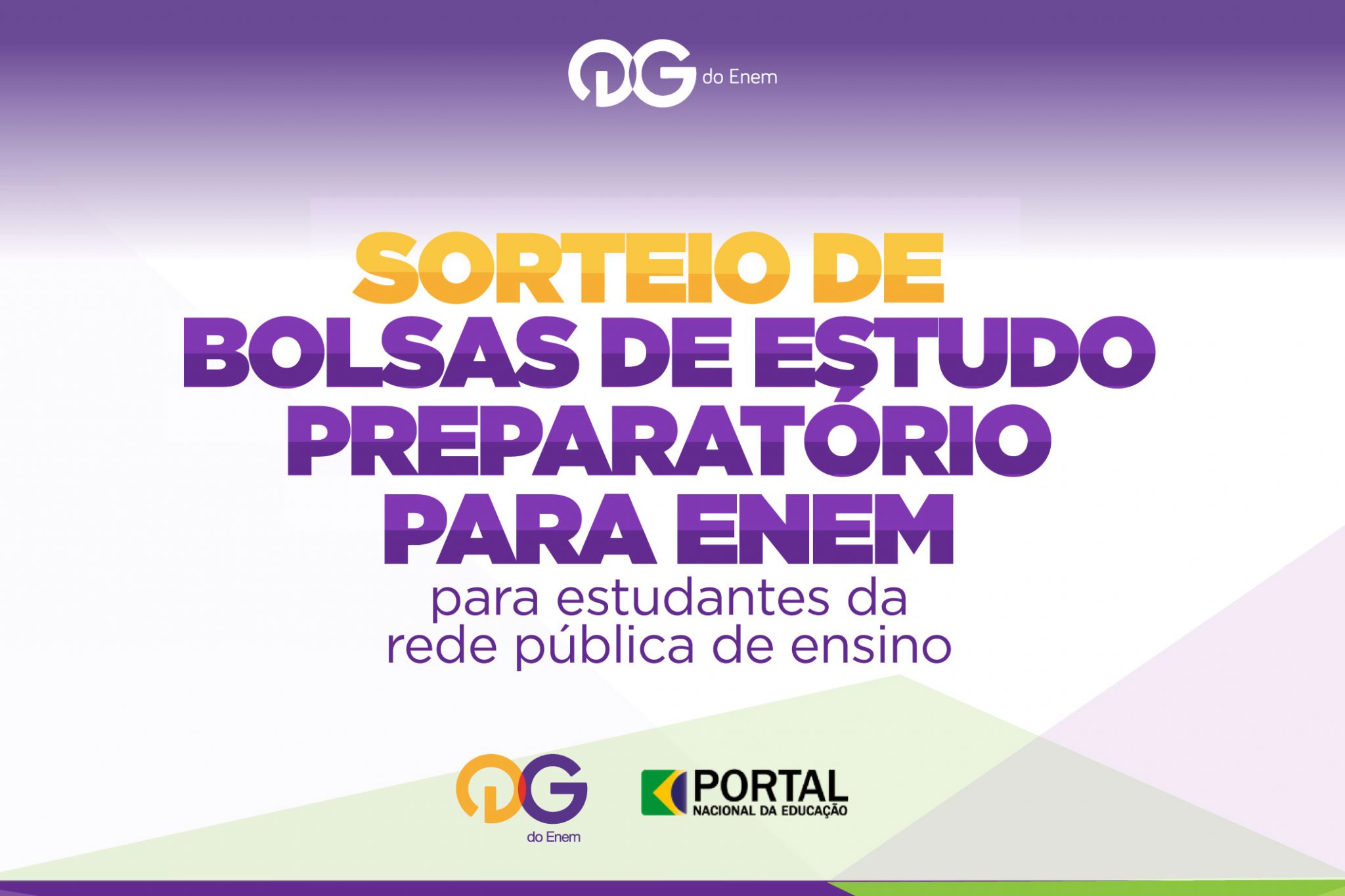 Sorteio de bolsas de estudo no QG do Enem