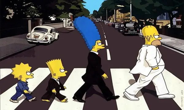 simpsons paródia beatles, intertextualidade
