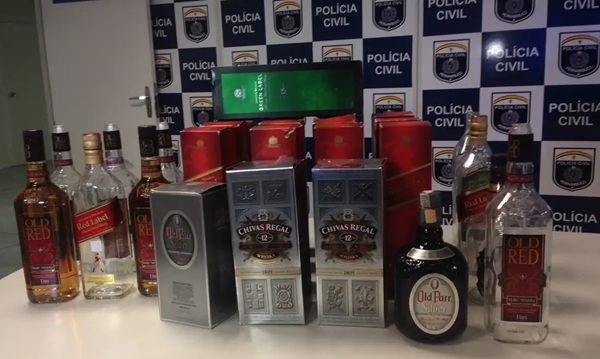 bebidas apreendidas na operação, metanol