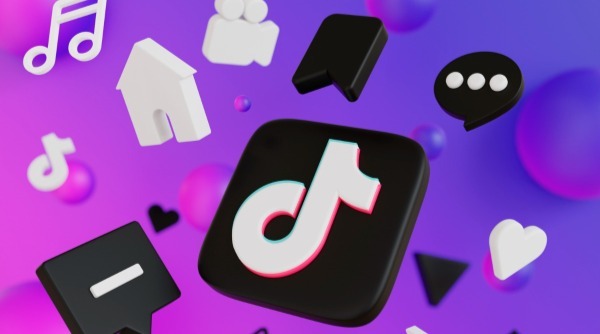 arte com ícones do tiktok, tiktok novo google